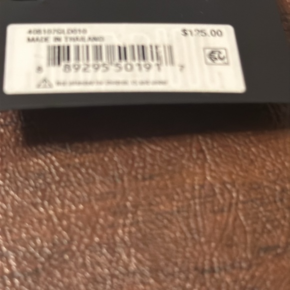 NWT Coach signature large hoop earrings w/ faux pearls + faux crystals - Picture 9 of 9